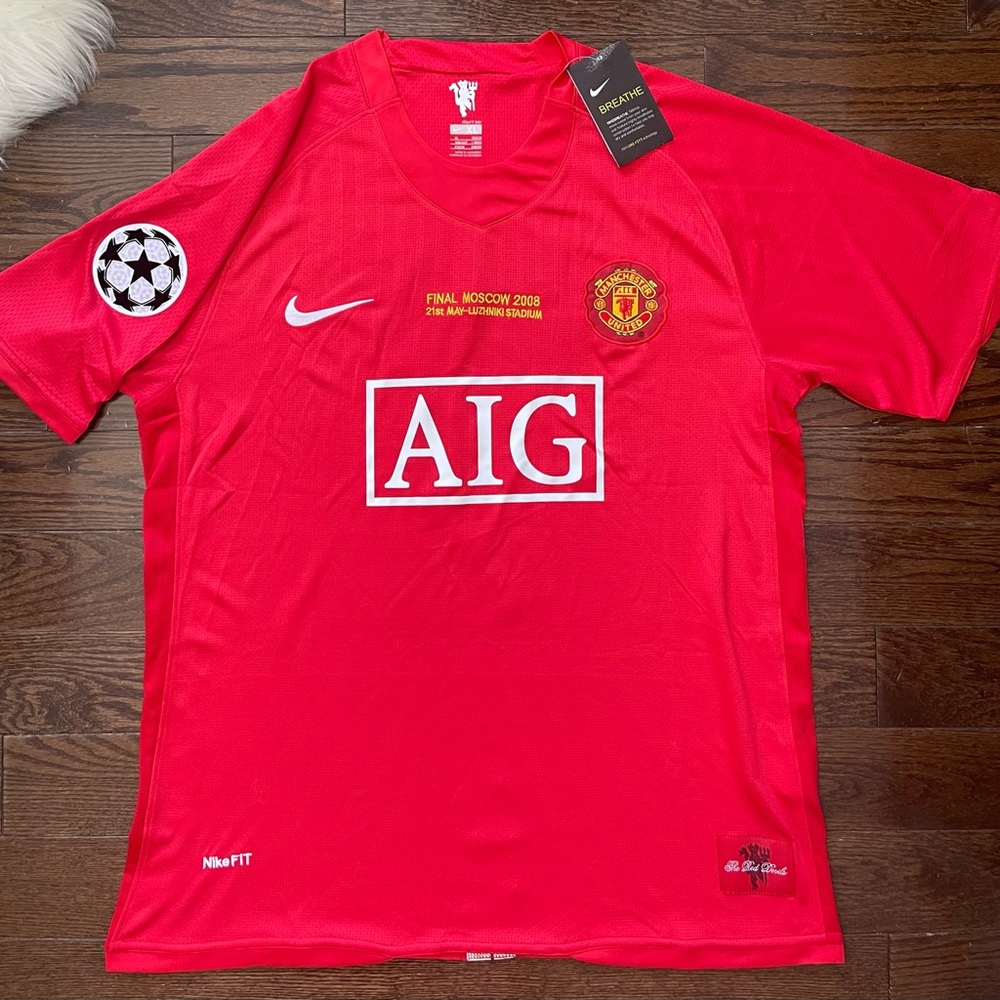 Manchester United 2008 Retro Ronaldo UCL Final Soccer Jersey - Size small Men